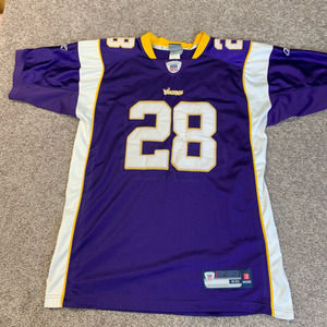 Adrian Peterson #28 Minnesota Vikings Reebok Mens Jersey Shirt Purple 48 XL